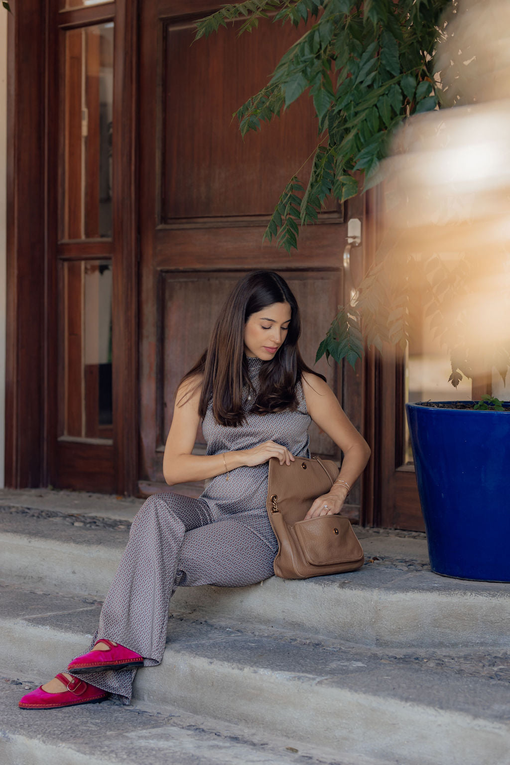 FAV SET PRINT TERRACOTA