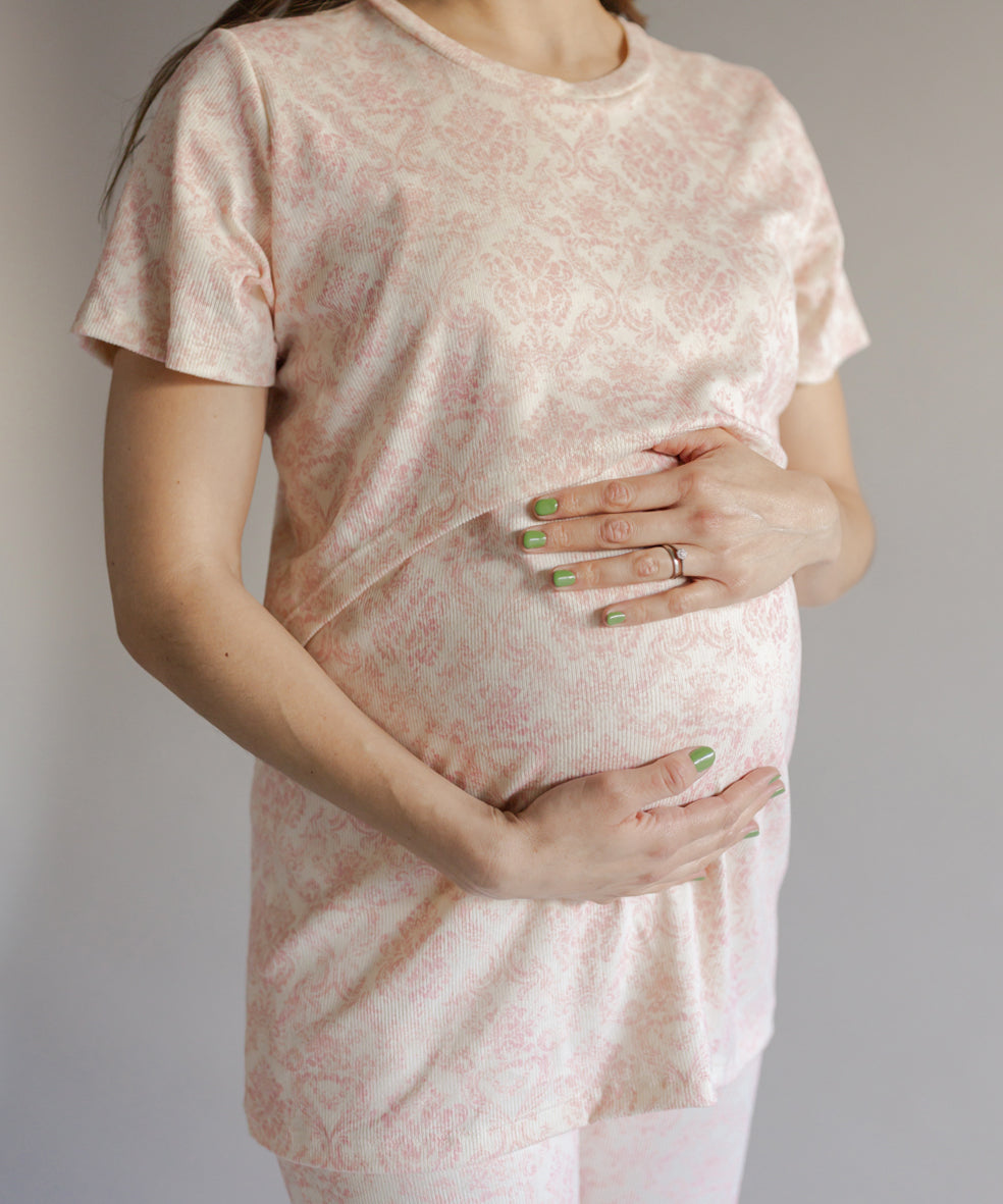 STAY HOME PIJAMA PINK PRINT