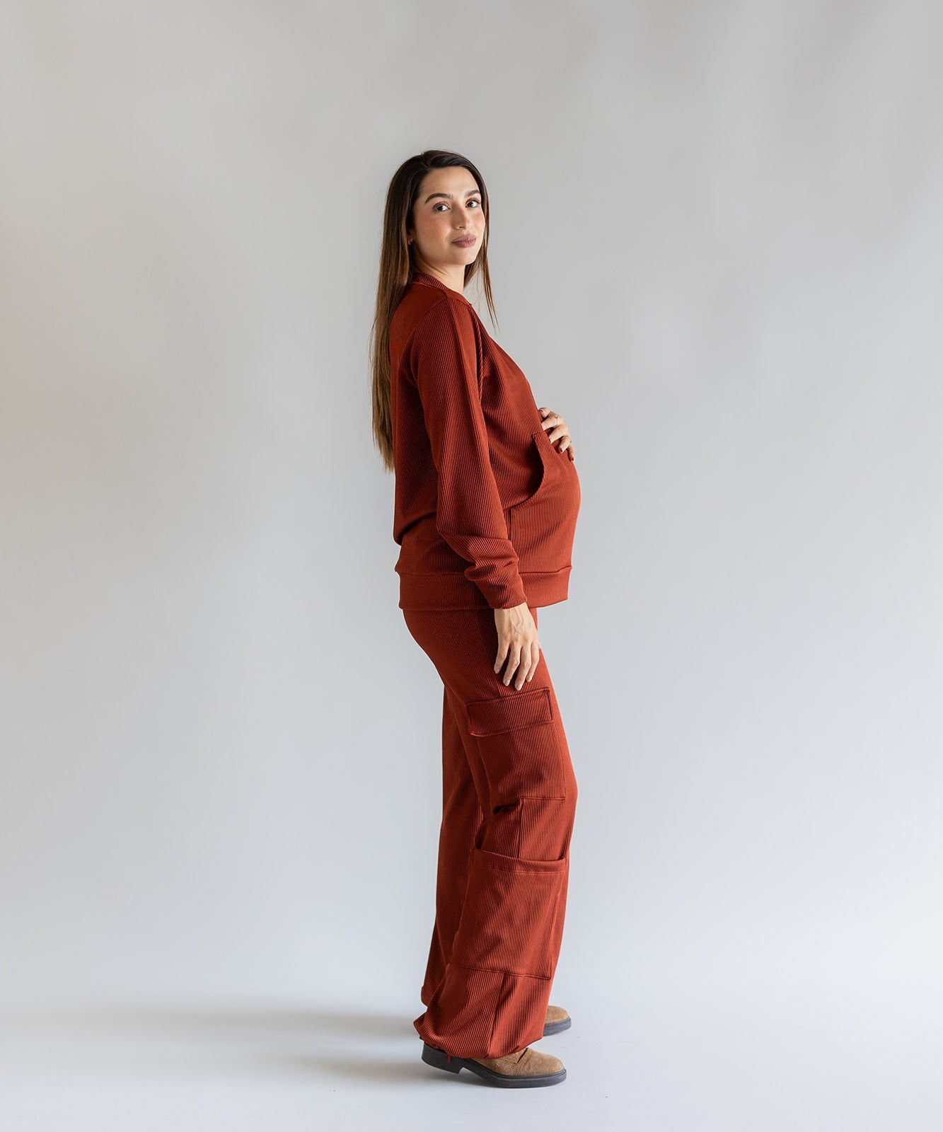 CARGO LONG SLEEVE SET CINNAMON