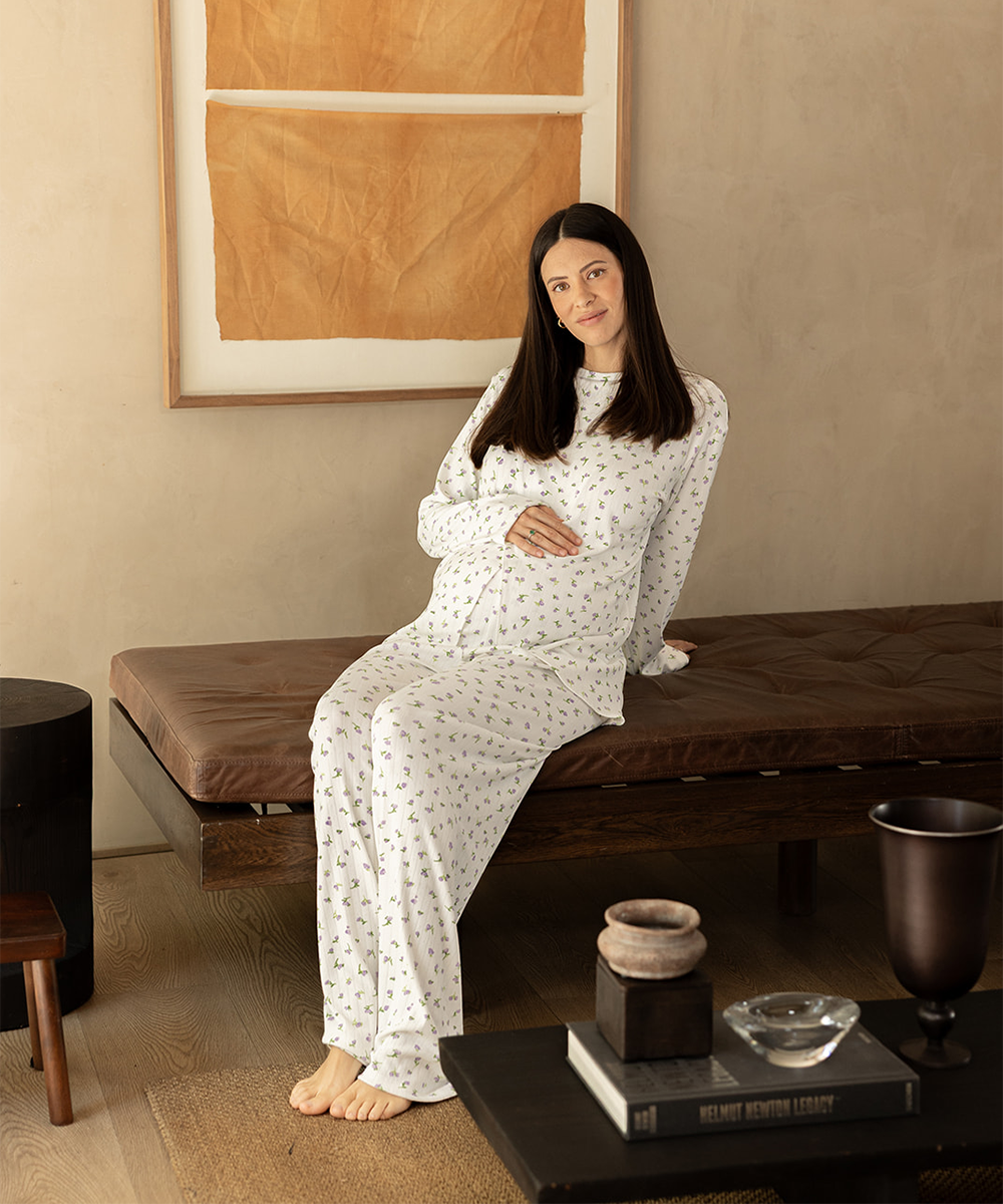 NIGHT IN NURSING PIJAMA LILA PRINT