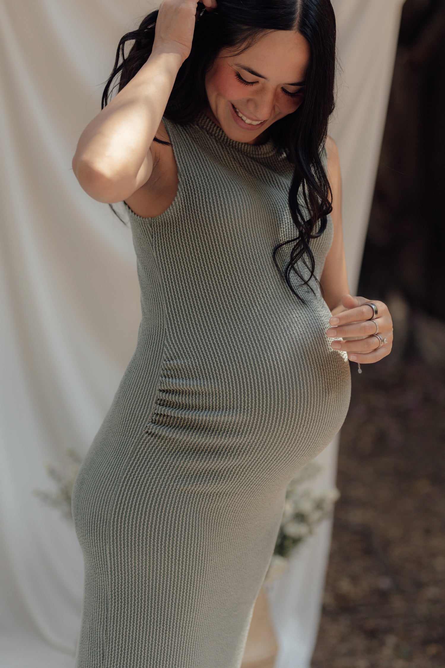 DAILY MIDI DRESS GREEN