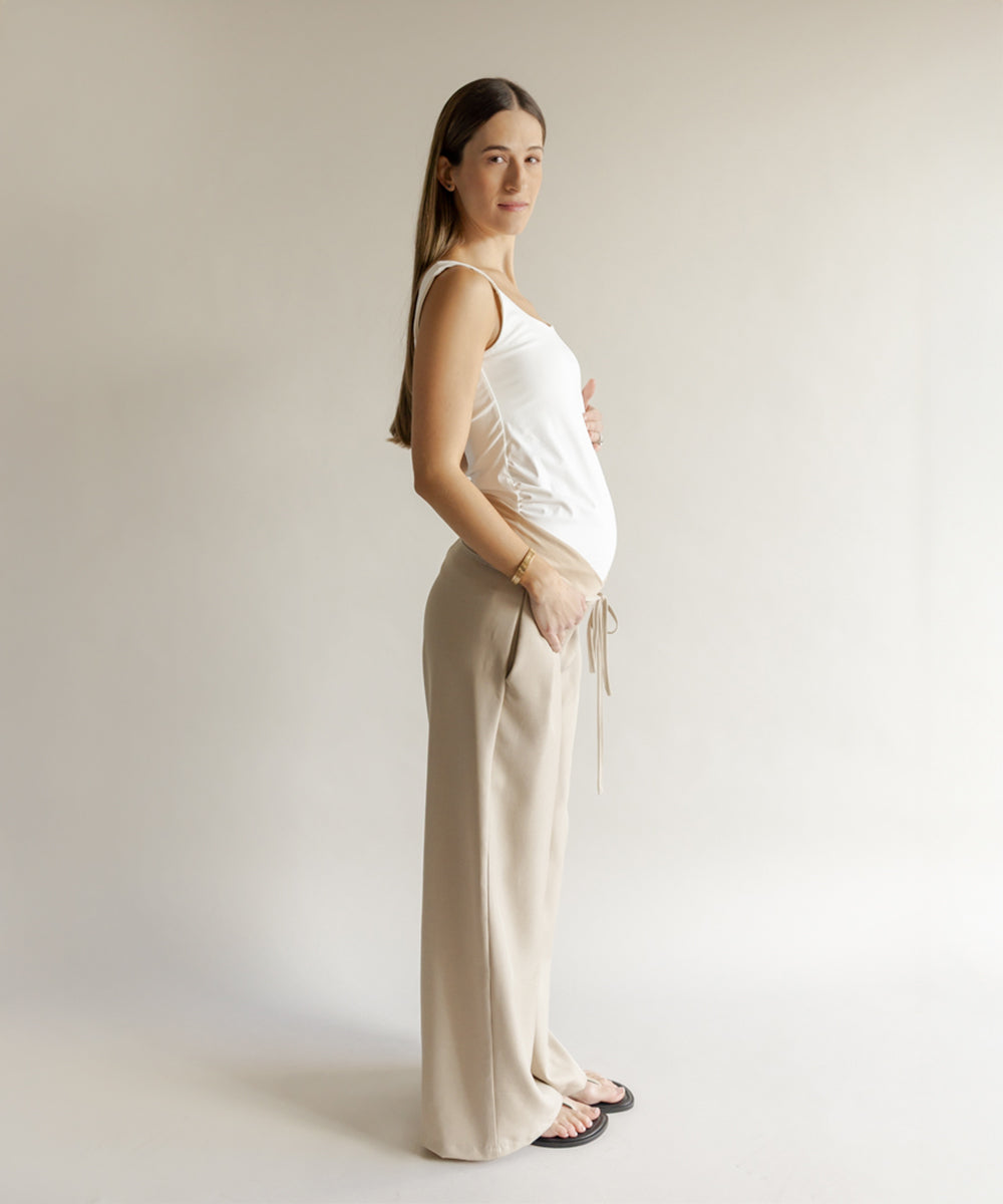LOW RISE PANTS BEIGE