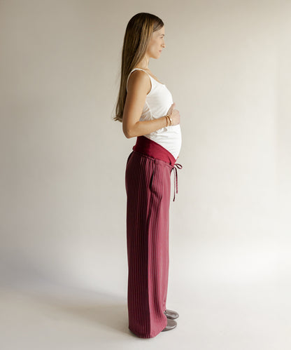 LOW RISE PANTS BURGUNDY