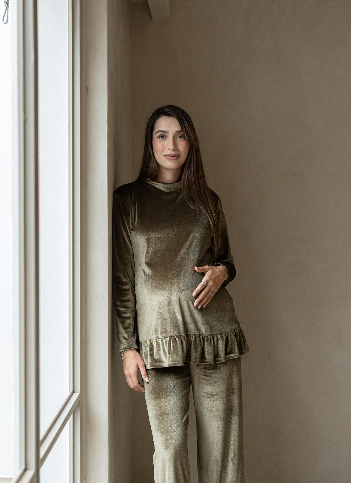 ELORA LONG SLEEVE SET OLIVE