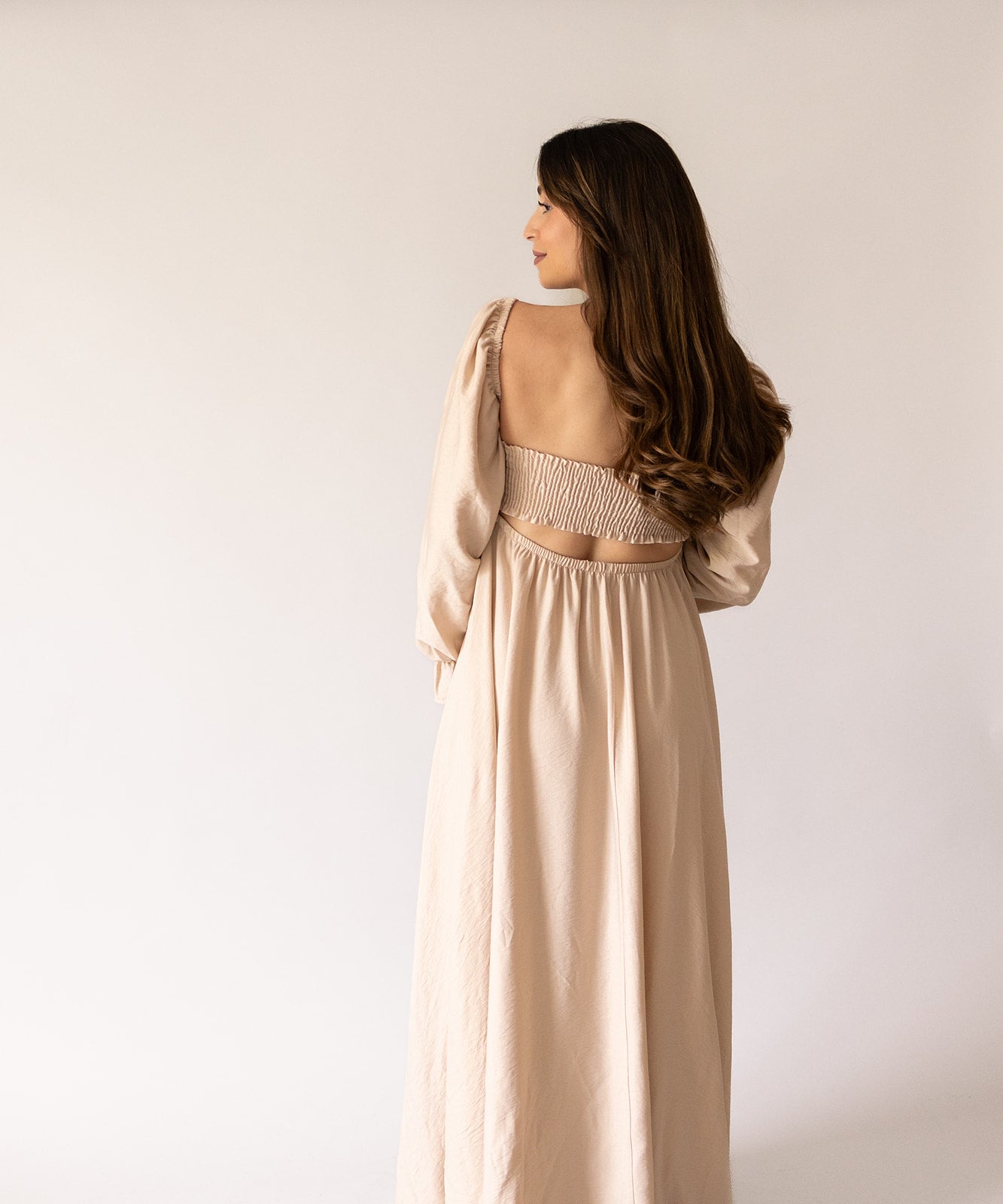 FALL ETHEREAL DRESS BEIGE