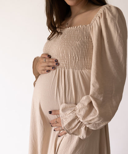 FALL ETHEREAL DRESS BEIGE