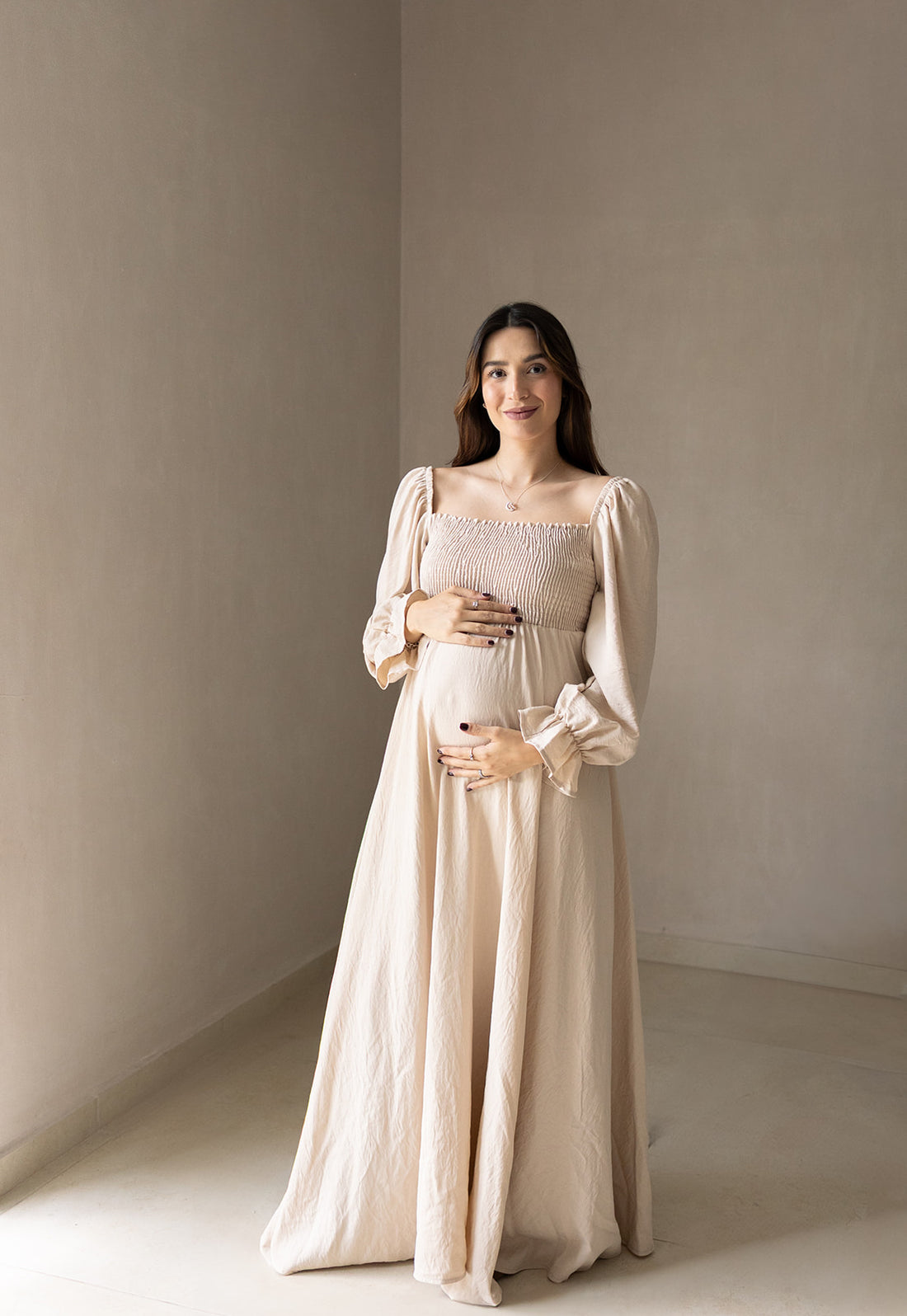 FALL ETHEREAL DRESS BEIGE