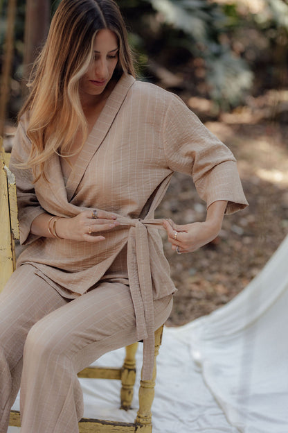 KIMONO SET BEIGE