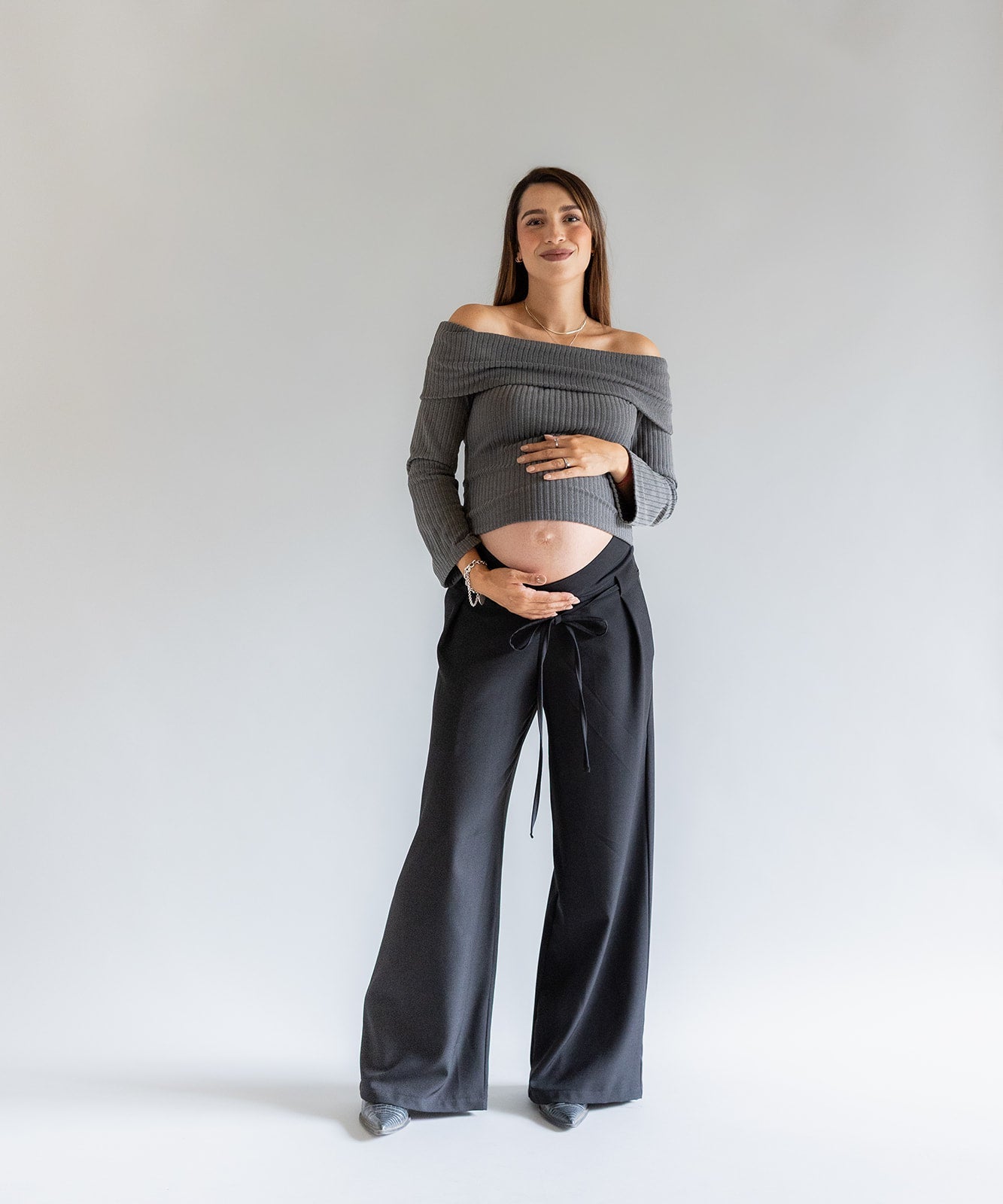 LOW RISE PANTS BLACK