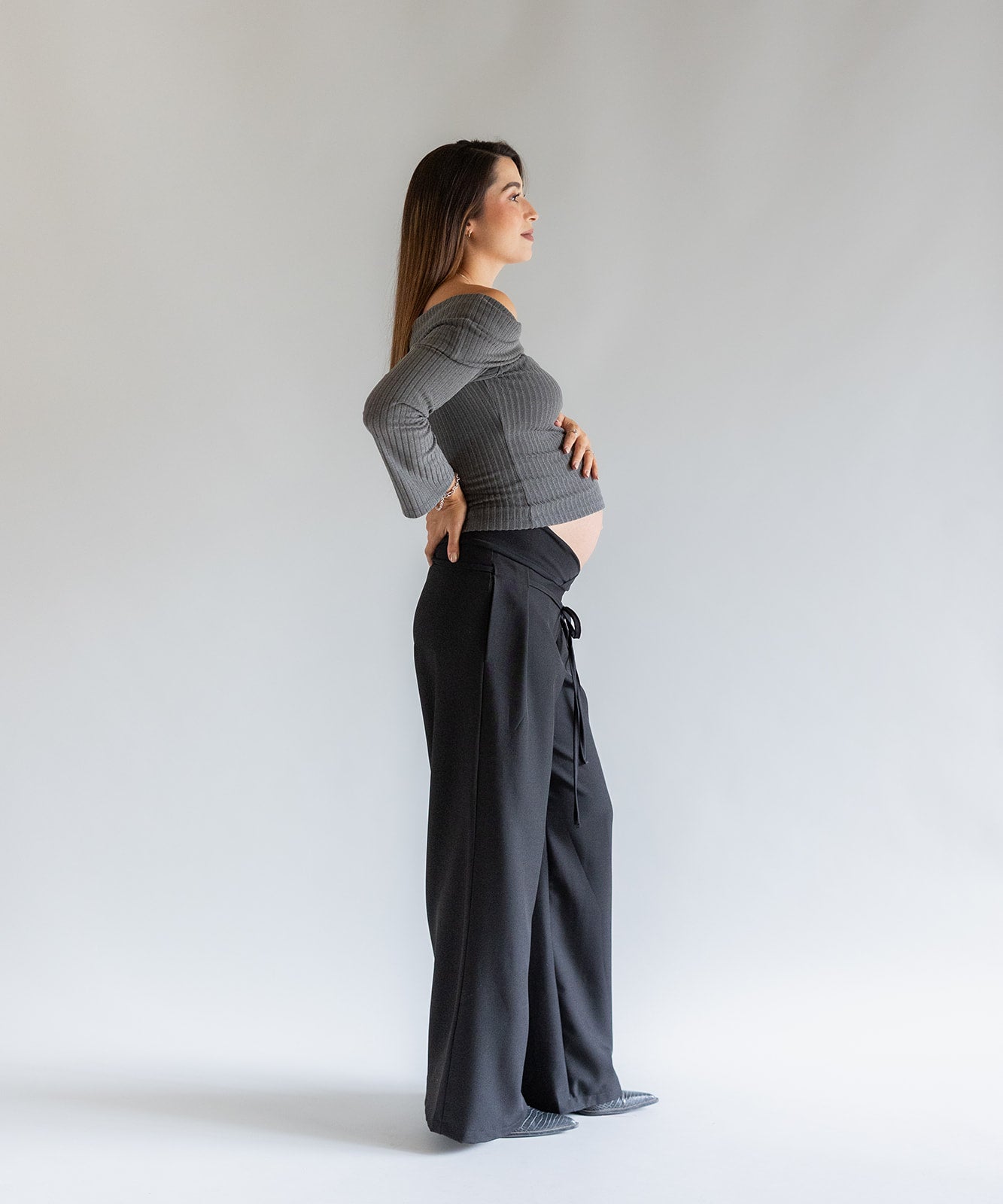 LOW RISE PANTS BLACK