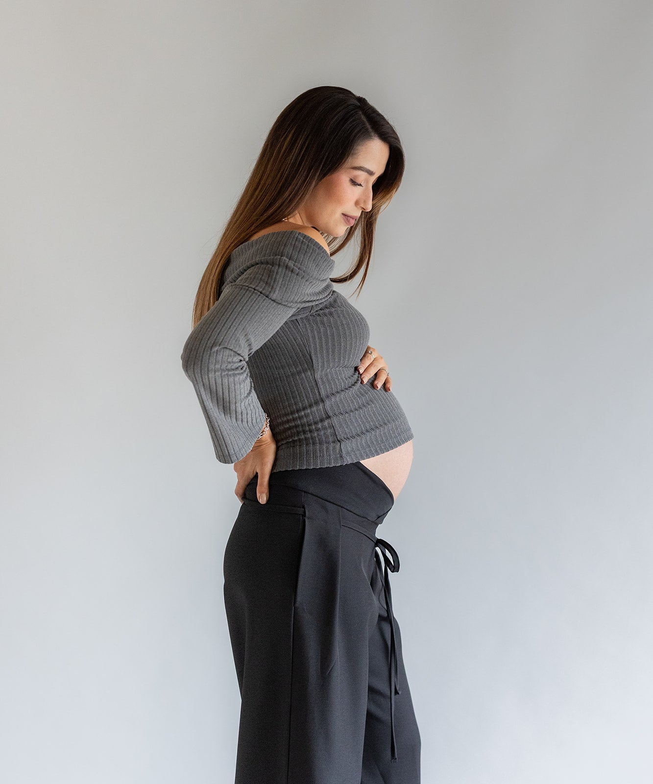 LOW RISE PANTS BLACK