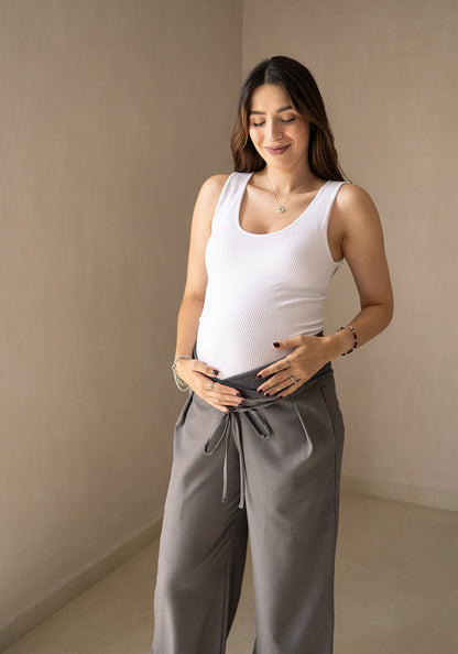 LOW RISE PANTS GRAY