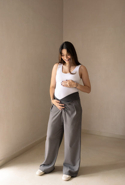 LOW RISE PANTS GRAY