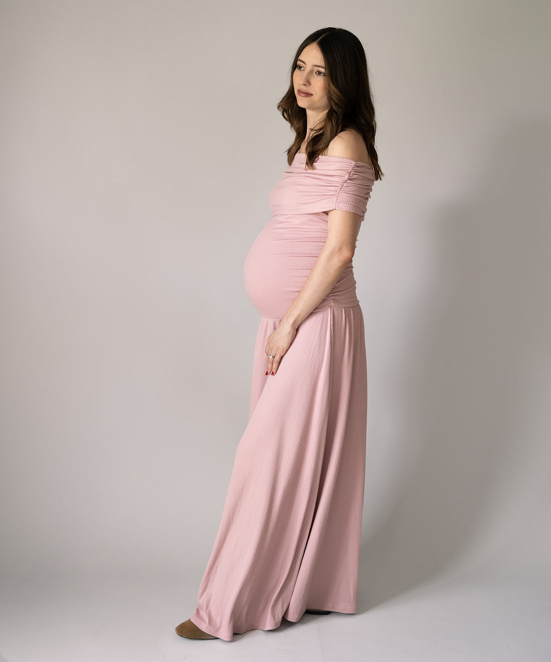 MAXI RIB DRESS PINK