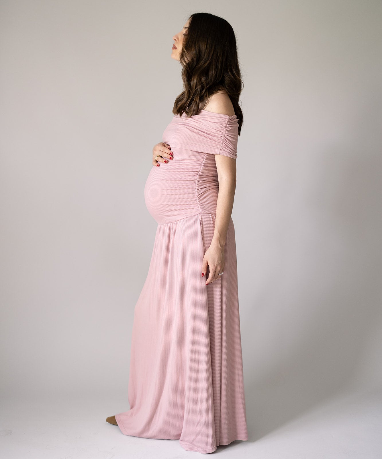 MAXI RIB DRESS PINK