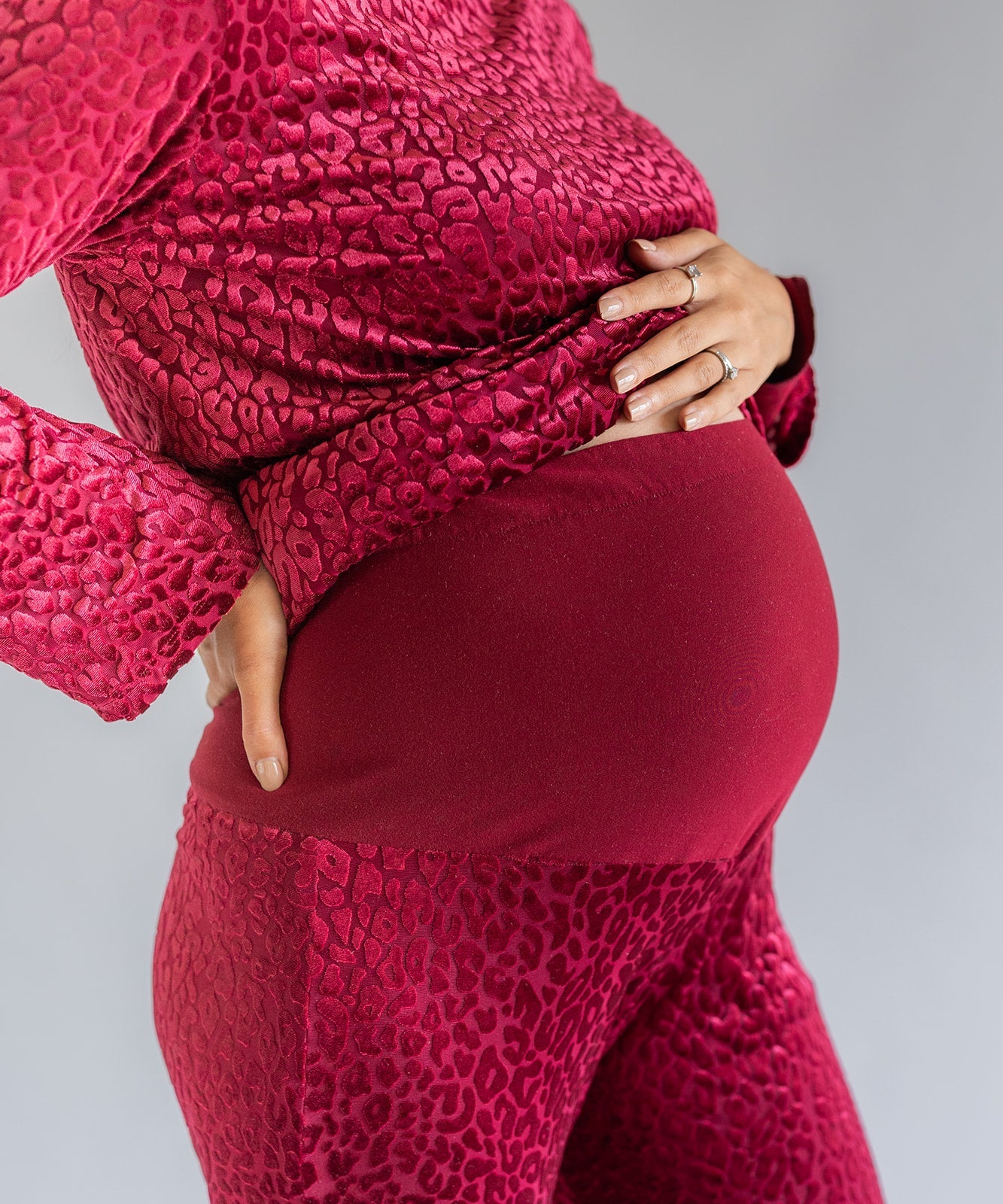 MESH PRINT SET BURGUNDY