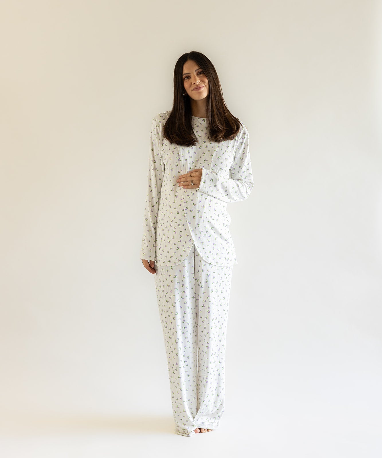 NIGHT IN NURSING PIJAMA LILA PRINT