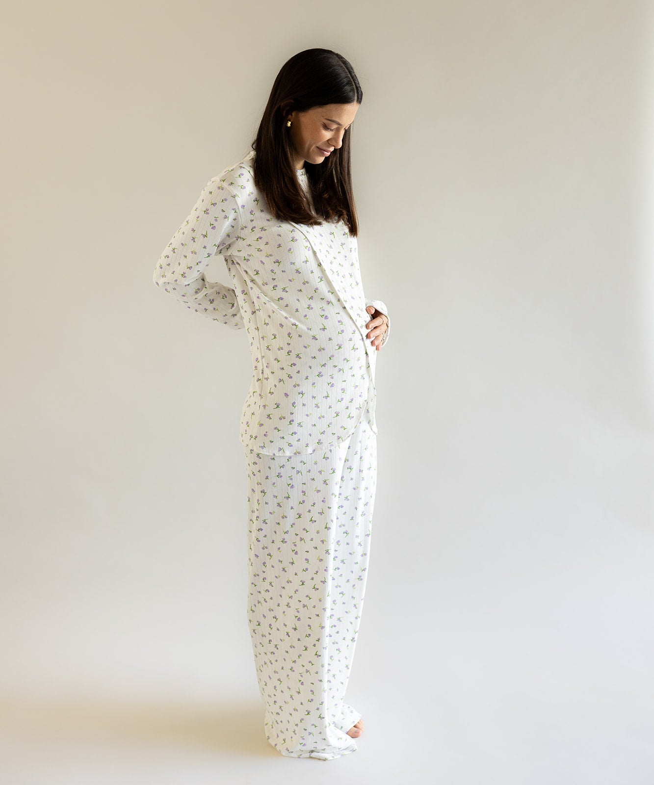 NIGHT IN NURSING PIJAMA LILA PRINT