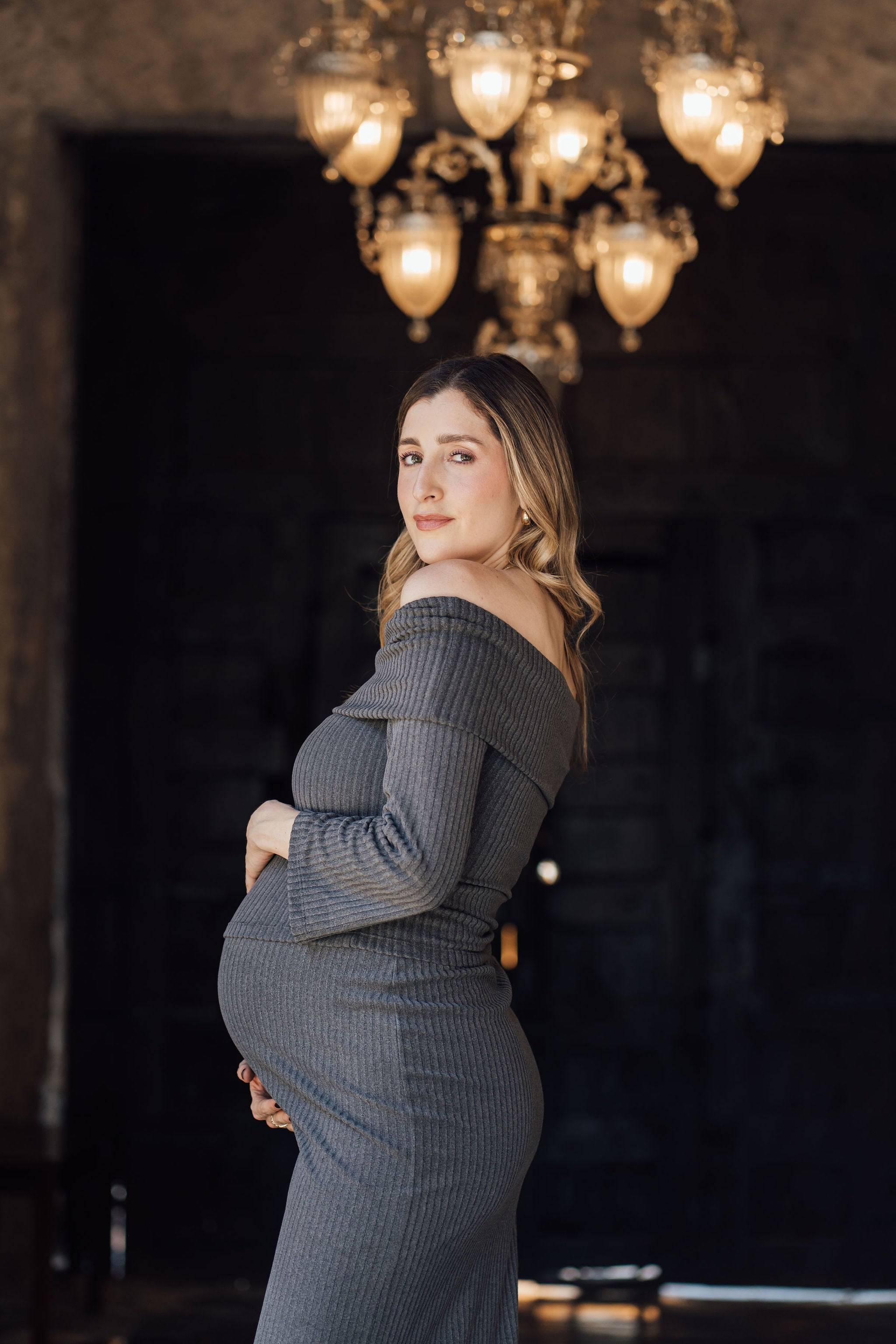 OFF SHOULDER SET GRAY