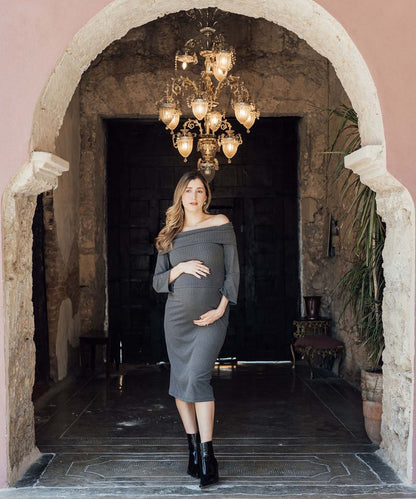 OFF SHOULDER SET GRAY