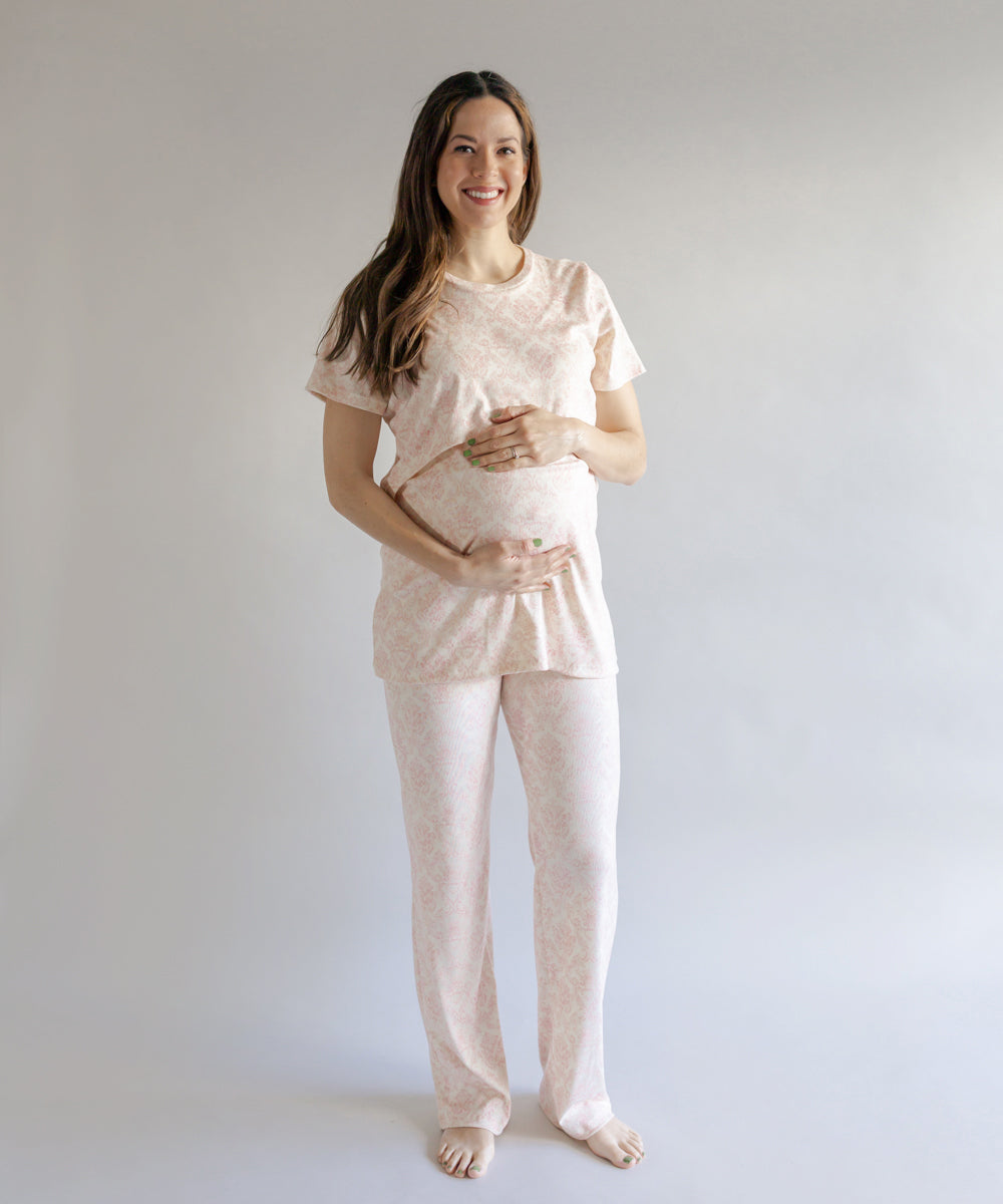 STAY HOME PIJAMA PINK PRINT