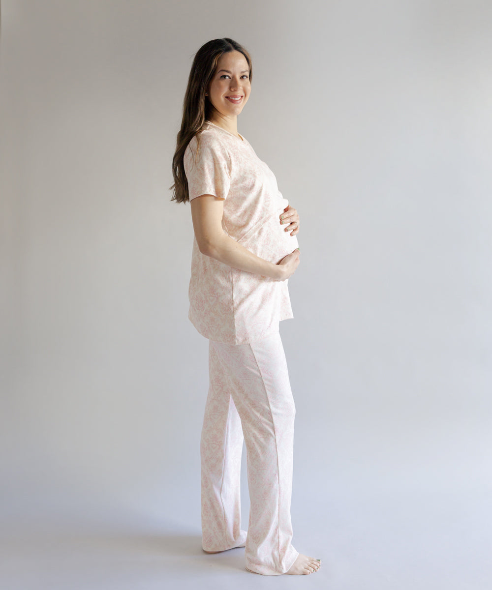 STAY HOME PIJAMA PINK PRINT