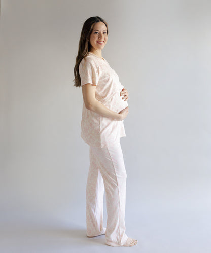 STAY HOME PIJAMA PINK PRINT
