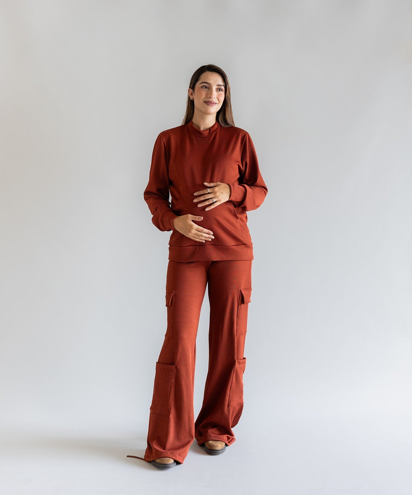 CARGO LONG SLEEVE SET CINNAMON