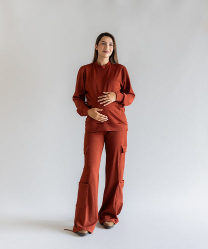 CARGO LONG SLEEVE SET CINNAMON