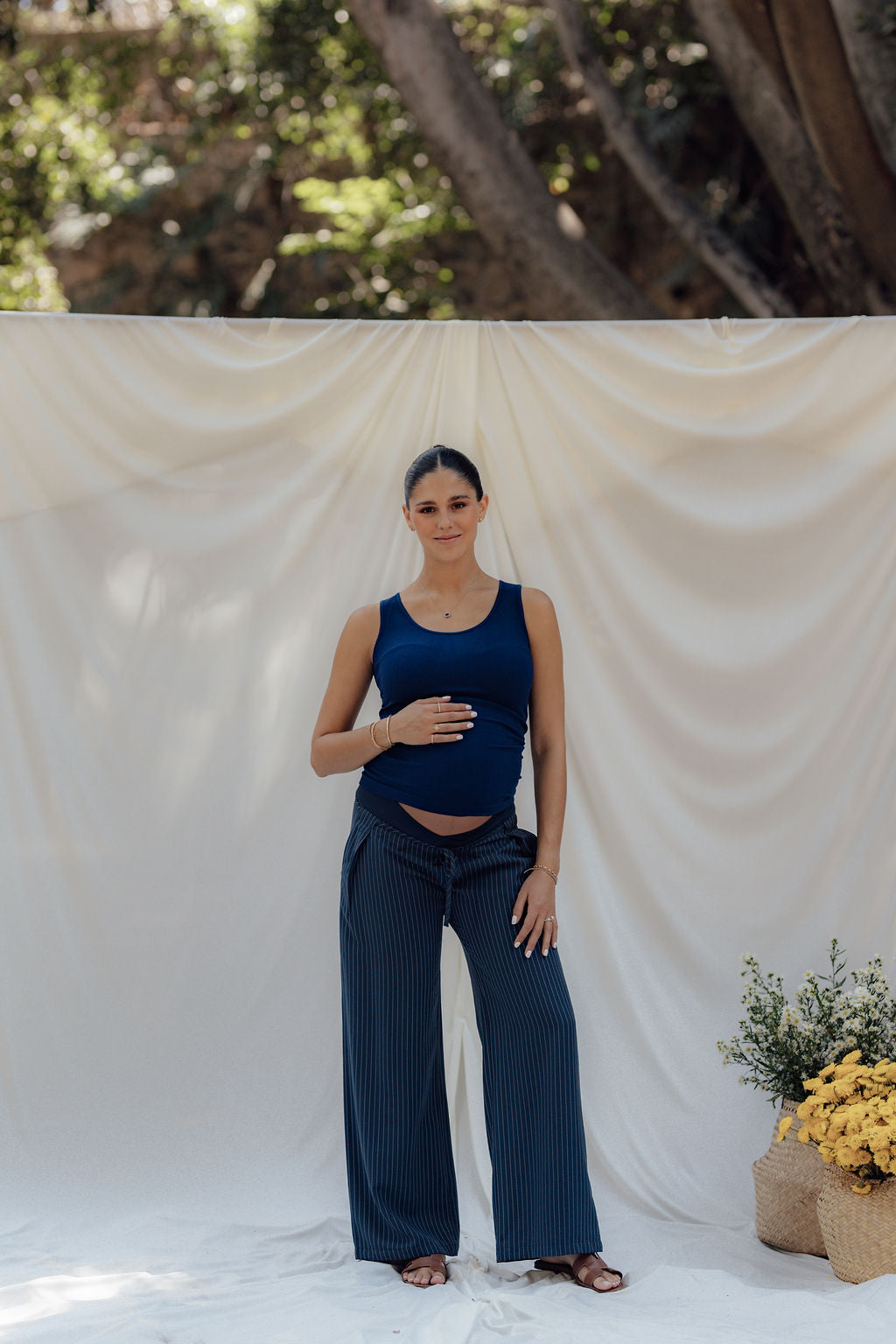 LOW RISE PANTS NAVY