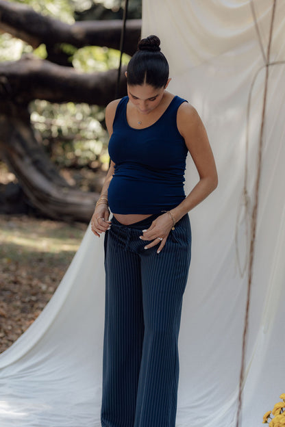 LOW RISE PANTS NAVY