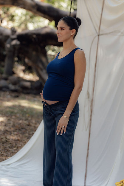 LOW RISE PANTS NAVY